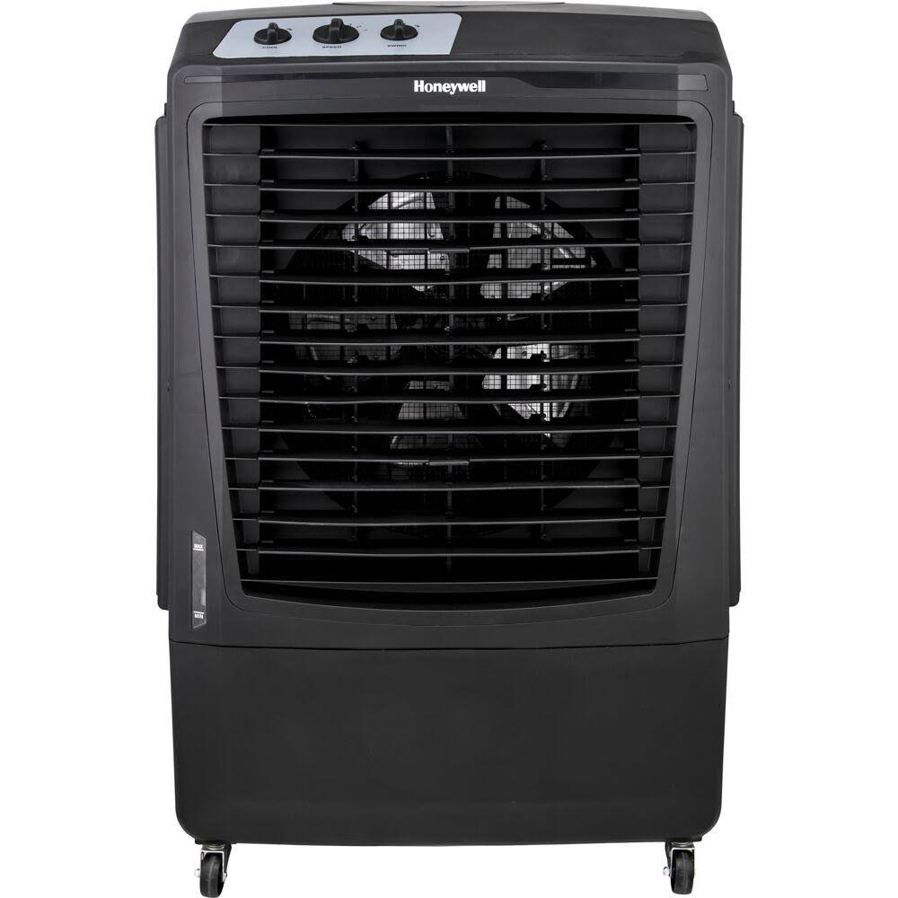 ddff027f52b1a37ef1b1a1fe4a2ea9527ad3e6157b0240b4d87eb8fcda39d98e.jpg Honeywell 2100 CFM Outdoor Portable Evaporative Cooler & Fan ,Black - Image 1