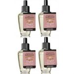 Bath and Body Works 4 Pack Aromatherapy Comfort Vanilla & Patchouli Wallflower Fragrance Refill 0.8 oz
