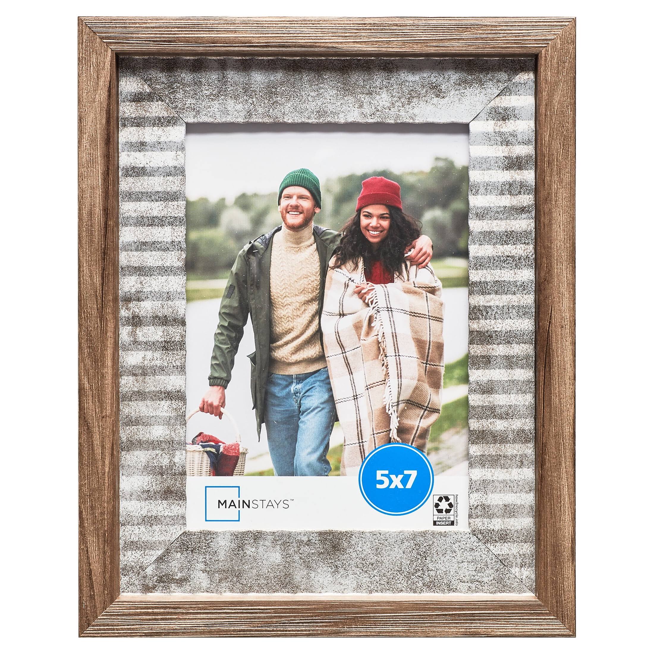 de2ea31f25b0999a0dae0e50f191664943318a4a7ab6736b067aced805ff1d6c.jpg Mainstays 5x7 Rustic Farmhouse Decorative Tabletop Picture Frame - Image 1