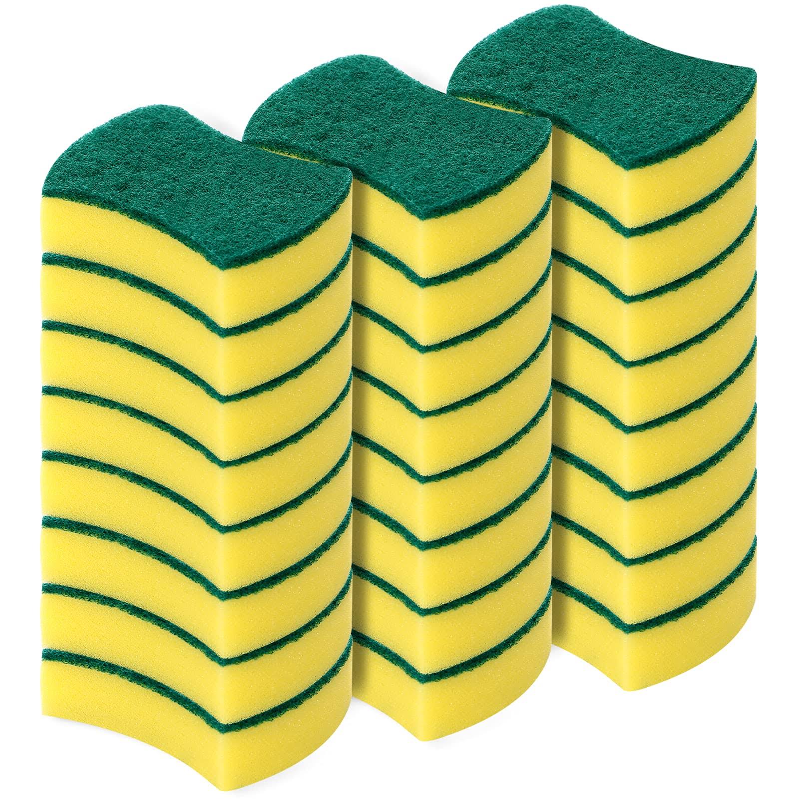 de4811b814107531b41604861cc8b3bae2ec6c0c6159014f7890ae3213fb2c79.jpg MAVGV Kitchen Cleaning Sponges 24 Pack Eco Non-Scratch for Dish Scrub Sponges - Image 1