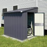 4 ft. W x 8 ft. D Metal Storage Lean-To Shed 33 Sq. ft. in Gray