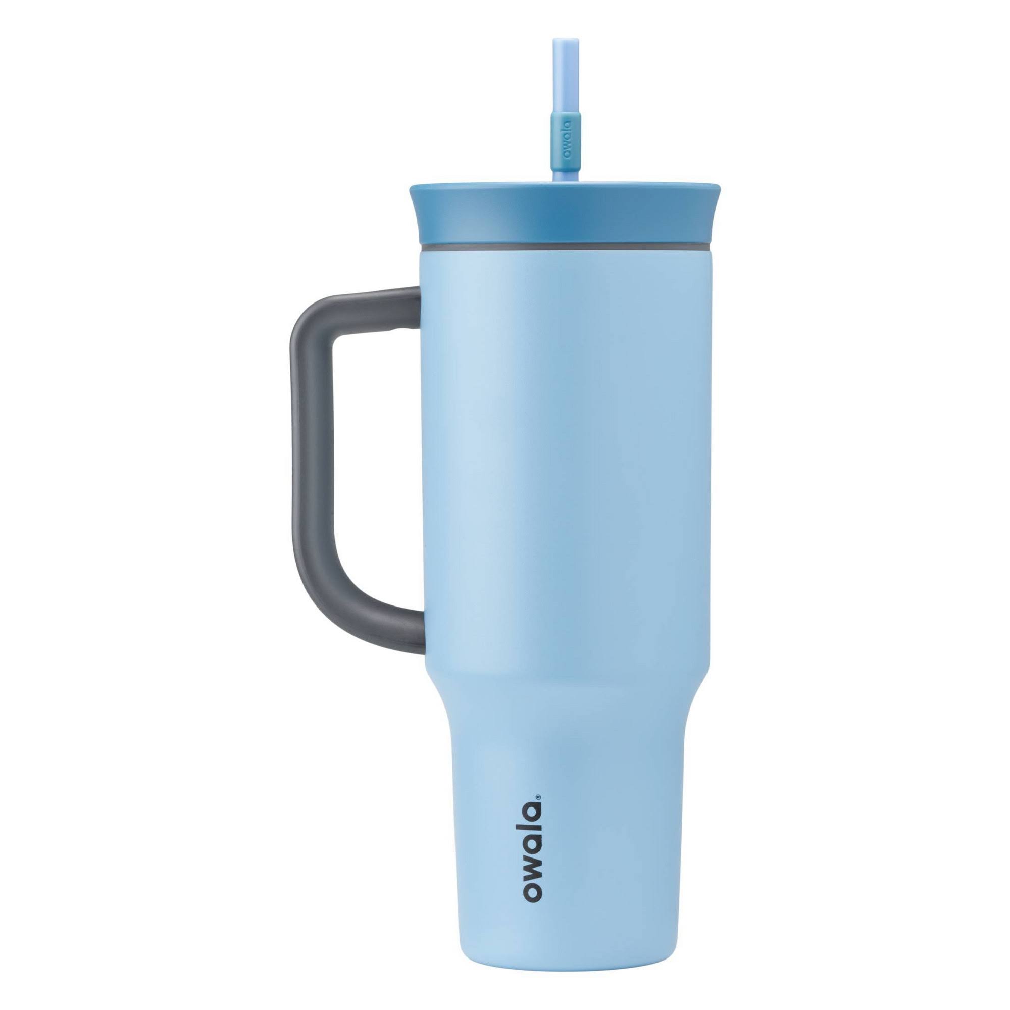 de50e679b3c1f64cca0d78755729414e0e21becc382f6b95d346c15ae8ddf941.jpg Owala 40oz Stainless Steel Straw Tumbler - Rainstorm - Image 1