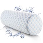Nestl Memory Foam Cooling Neck Pillow for Pain Relief Sleeping - Cylinder Neck Roll Pillow with A Breathable Cooling Cover