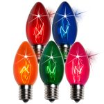 Wintergreen Lighting C9 Twinkle Transparent Bulb
