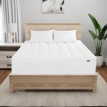 Serta 2-Inch Memory Flex Down Alternative Mattress Topper, White, King