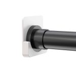 ZOMAO Adhesive Shower Curtain Rod Tension Holder,Shower Curtain Rod Holder,Shower Rod Mount Retainer | No Drilling | Stick On | 2 Pack(Shower