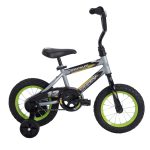 12 in. Rock It Boy Kids Bike. Grey Matte and Lime