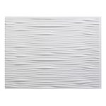 Fasade Waves Matte White 18-Square Foot Backsplash Kit