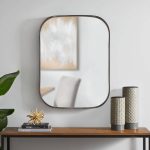 Home Decorators Collection Medium Rectangle Dark Bronze Modern Mirror with Deep-