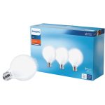 Philips - 567529 - 60W Equivalent Soft White G25 Medium Frosted LED Decorative Light Bulb (3-Pack)
