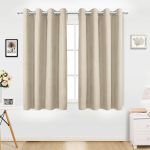 Pro Space Grommet Top Insulated Thermal Blackout Window Curtain Solid Room Drape (1 Panel) Beige 34 inchw x 45 inchh 45 Inches, Size: 34W x 45H