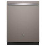 GE Top Control with Plastic Interior Dishwasher with Sanitize Cycle & Dry Boost Slate