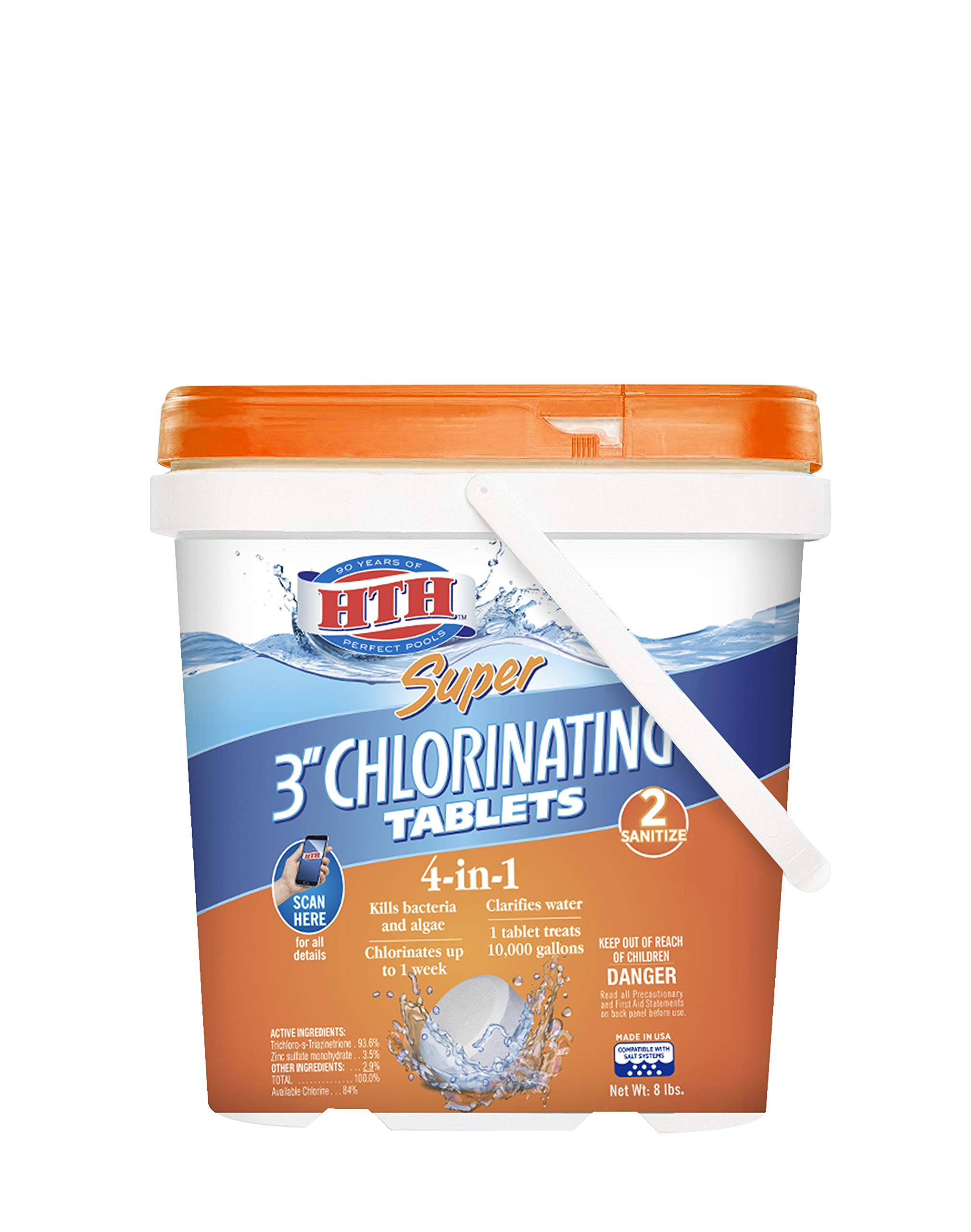 dfbd2a77f530291d26b7eccdfc31ebc46aa46be1c448ded3ab632a81e9cb3d90.jpg Hth 42037 Super Tablet Chlorinating Chemical, 8 lbs - Image 1