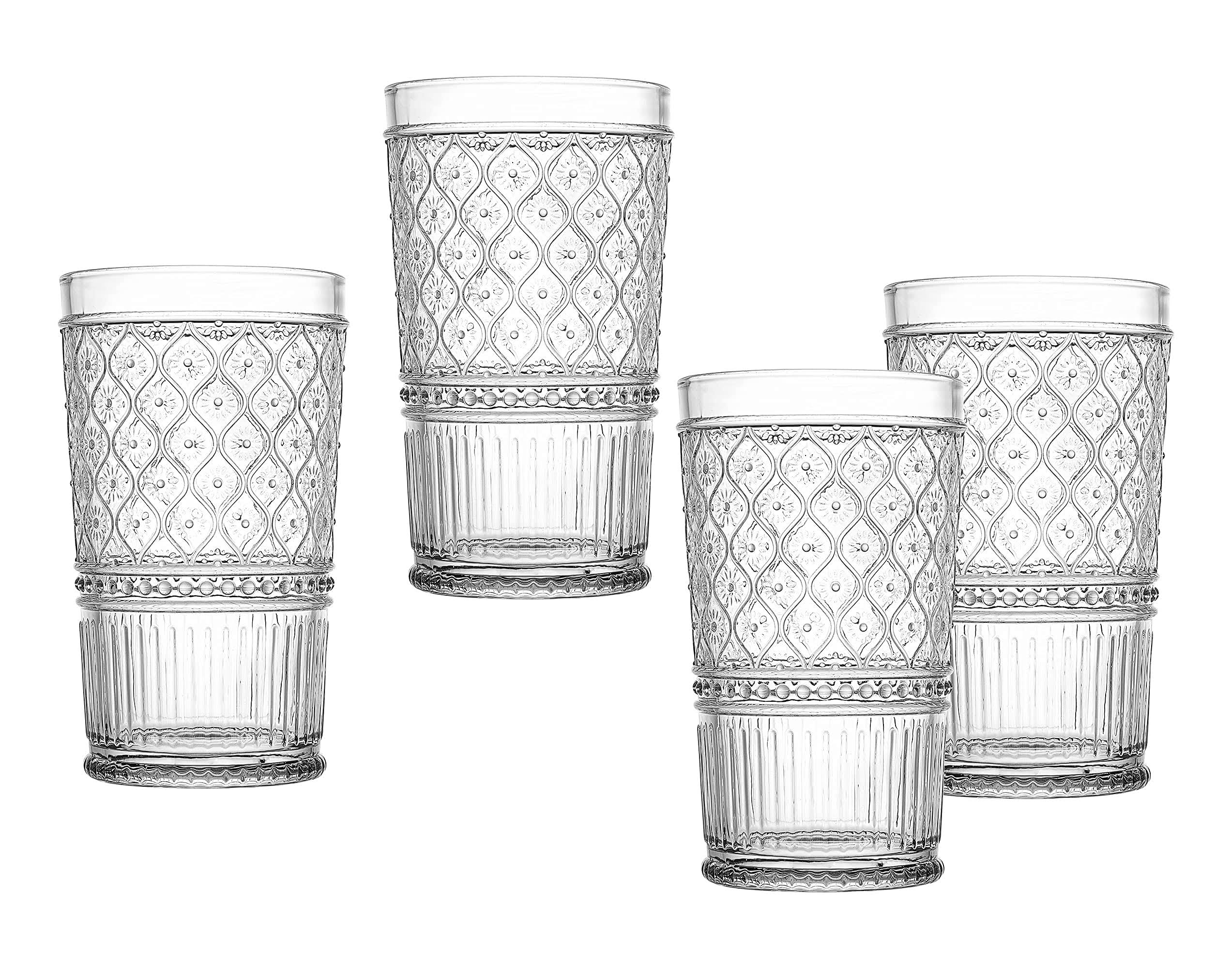 dfd5b43134635dd5b114db5e26dd9a3e07cfe7bbce337a7cf03d1325f27814df.jpg Godinger Claro Highball Glasses, Set of 4 - Clear - Image 1