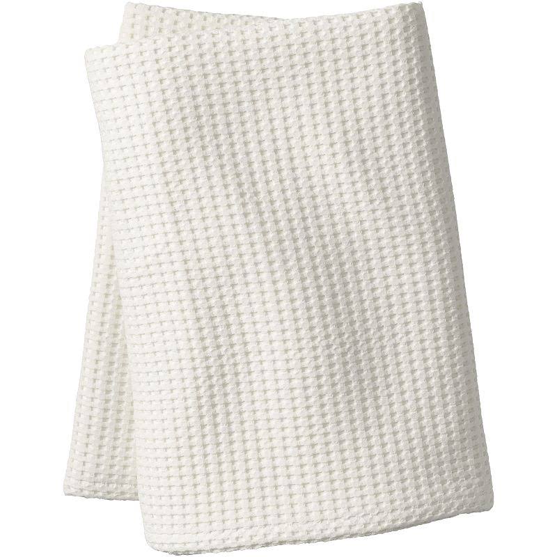 dfd65b1c8d8041f7922e8a7d79b25634da5707bfd95bd981d66a0d68cf4e941a.jpg Lands' End Cotton Waffle Weave Blanket, White, Twin - Image 1