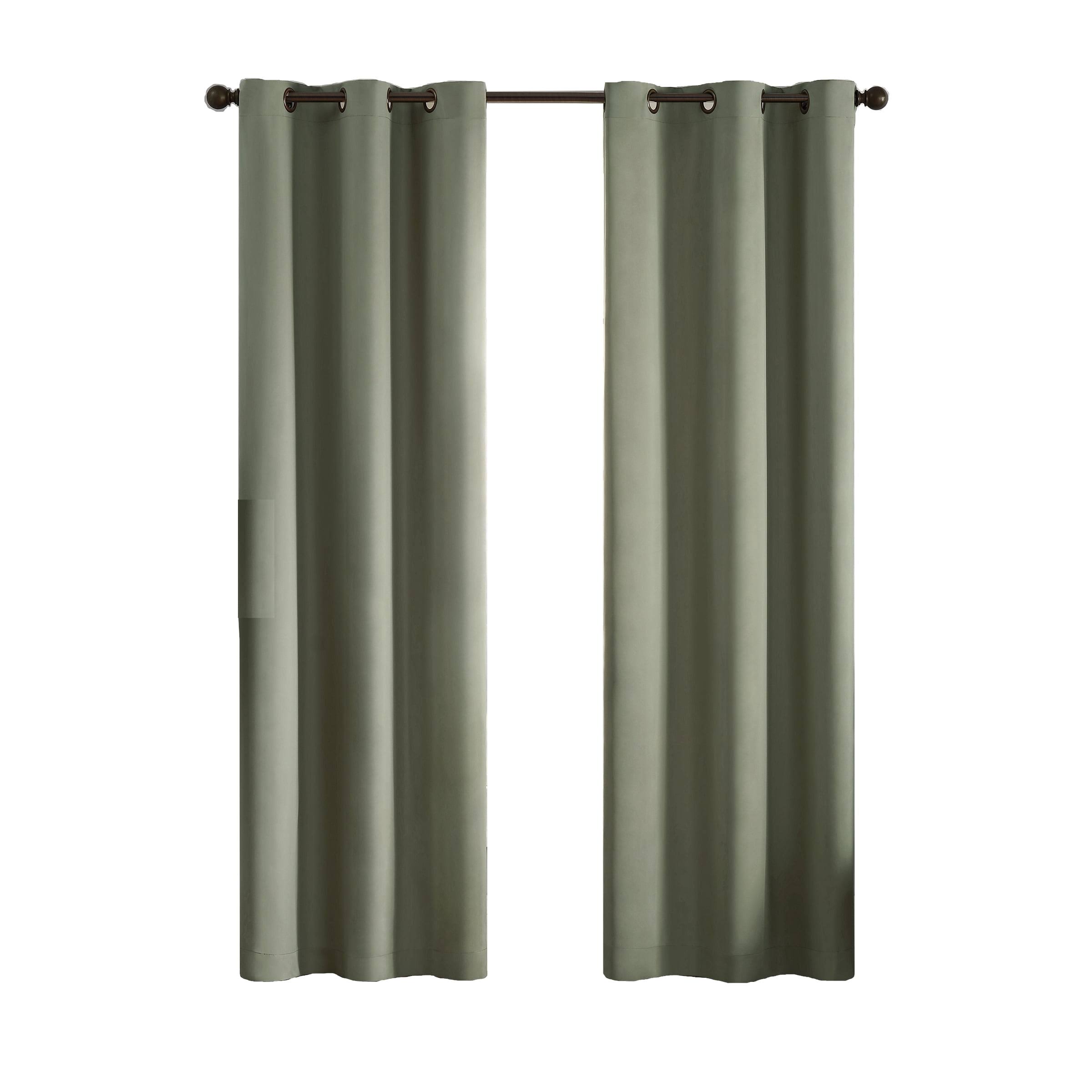 dfddc7e045efaee69fa58df8d13f8d1bec0a28a4218dc25ea197ba54b95a59a3.jpg 1pc 42"x63" Blackout Thermaback Microfiber Window Curtain Panel Green - Eclipse - Image 1