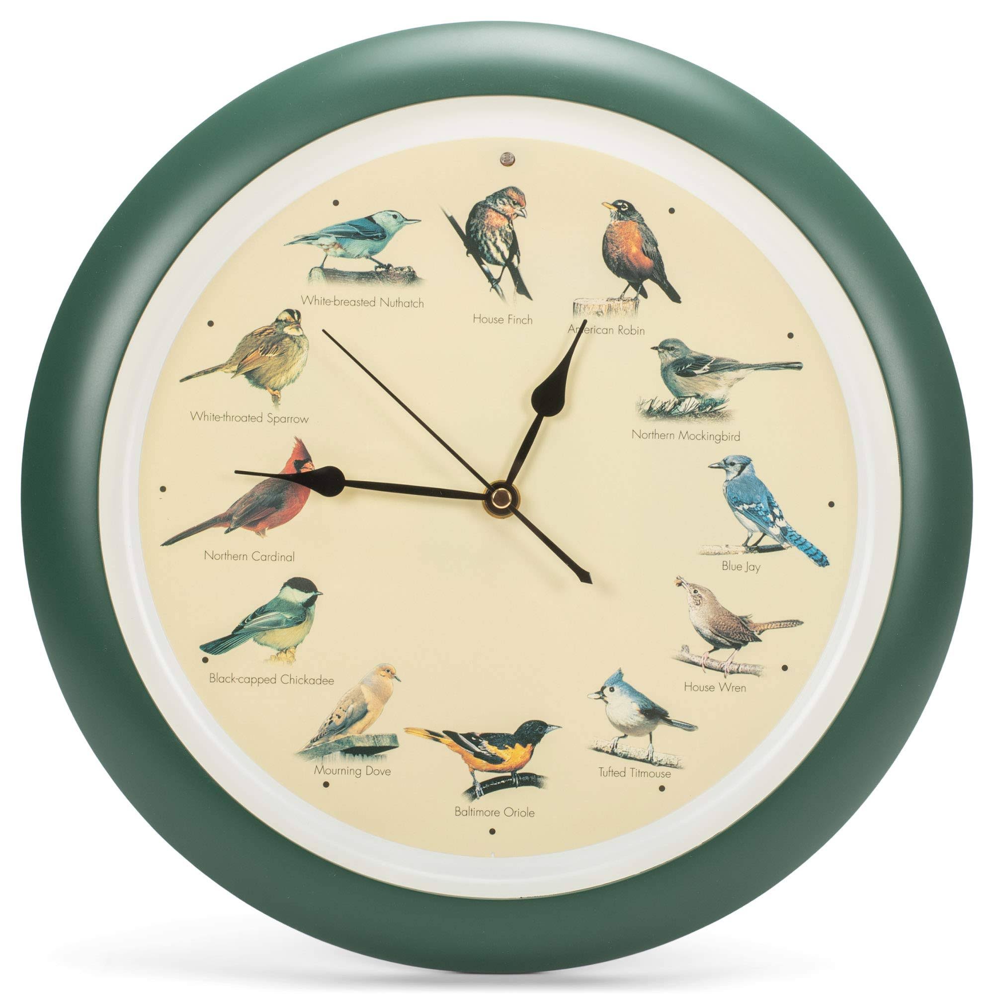 dfe30a353e1d7b02e1fd684871d06fdc322bedb89cbd9b9f4b537caaa444afff.jpg Mark Feldstein Original 13 inch Singing Bird Clock Anniv Edition - Image 1