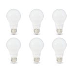 Amazon Basics 60W Equivalent, Soft White, Dimmable, 10,000 Hour Lifetime, A19 LED Light Bulb | 6-Pack