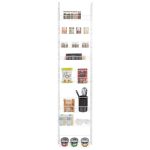 Home-Complete Over-The-Door White Metal Kitchen Storage Spice Shelves