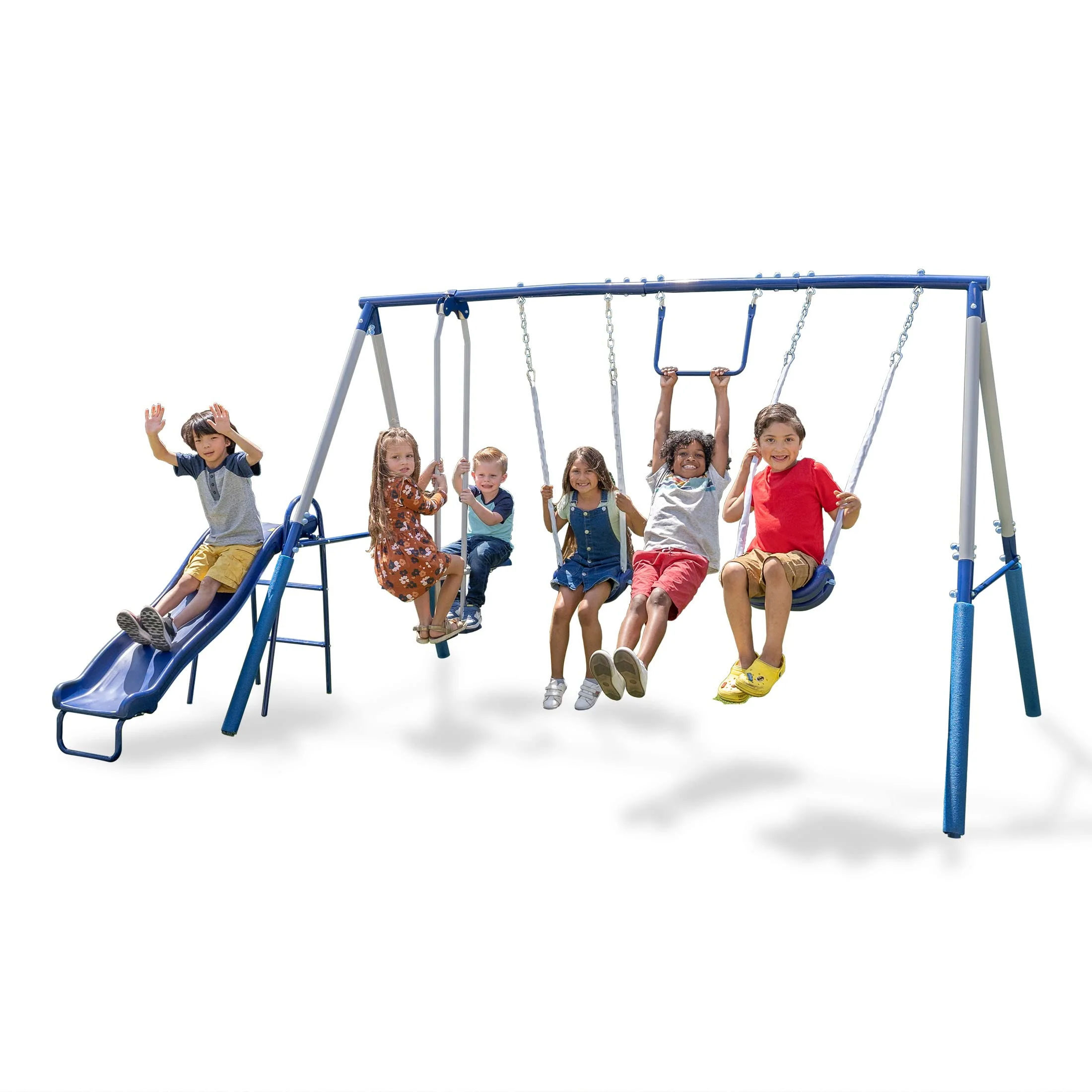 e027c3ba4b145083fc20ccba472ceebc8fc140cd63f3892cb8179868013dafc1.webp Sportspower Arcadia Swing Set. Outdoor Playset for Kids with Slide - Image 1