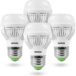 SANSI 60W Equivalent LED Light Bulb,22-Year Lifetime, 4 Pack 900 Lumens LED Bulb with Ceramic Technology, 4000K Cool White 9W Non-Dimmable, E26, A15