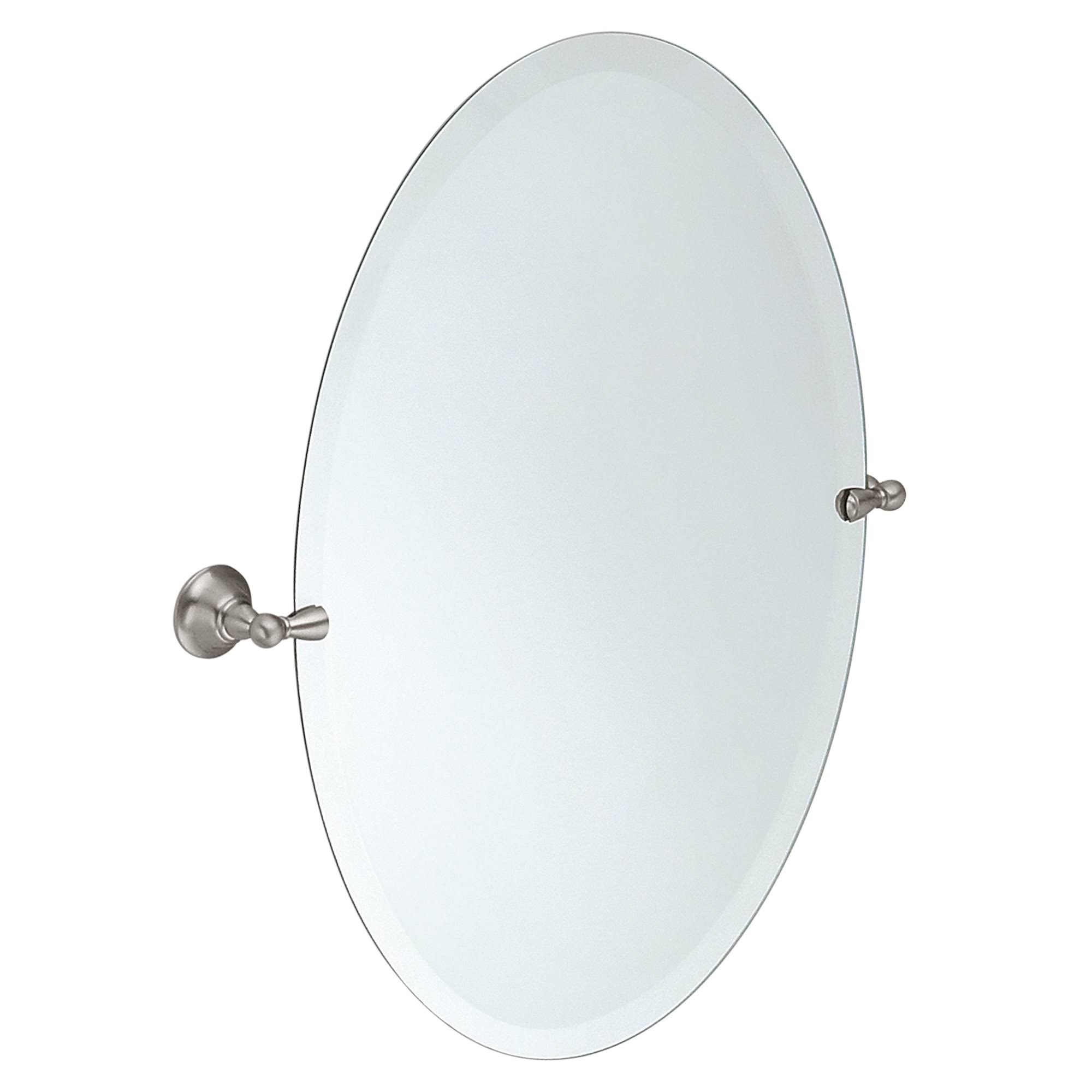 e04727ef6c5338f8ee94ea9ac5ea978eac7a6925e39eeb9d72fd65f658df7e11.jpg Moen dn6892 Sage 23"w x 26"h Wall Mounted Mirror with SpotResist Brushed Nickel Home Decor Mirrors Bathroom Mirror - Image 1