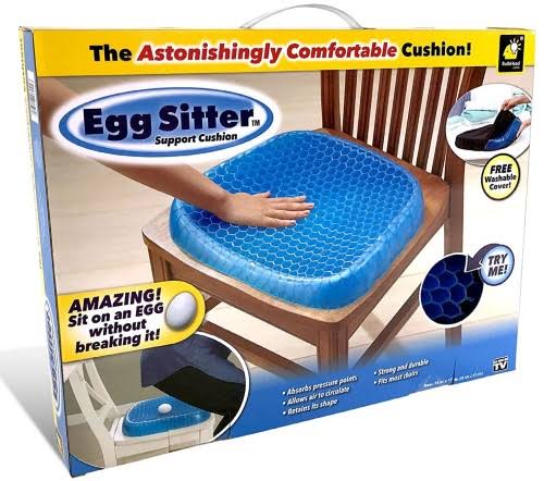 e0490555195925ca6431be2155ddd8531fcf85f32ca236a55fe3b5664acfc7be.jpg As Seen On TV Egg Sitter Seat Cushion Blue - Image 1