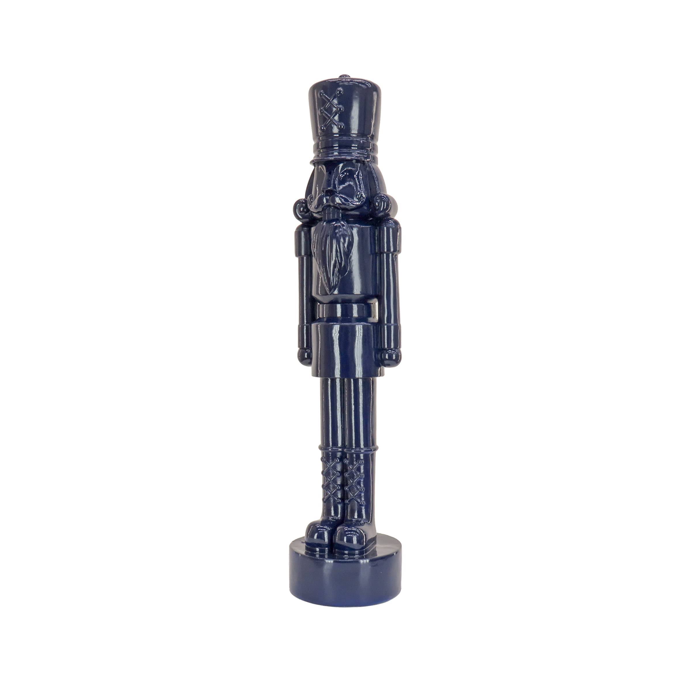 e052dc14b70eed57d251b957fdc729e179a0e0d790c3fb35d5e1d8a4ae55ccb9.jpg Nutcracker Christmas Decor HGTV Home Collection Size: 13.58" H x 4.33" W x 4.72" D, Color: Navy - Image 1