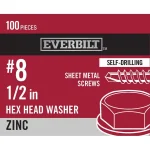 #8 x 1/2 in. Galvanized Hex Head Self-Drilling Screws – Tahoe Blue (100-Pack Bag)