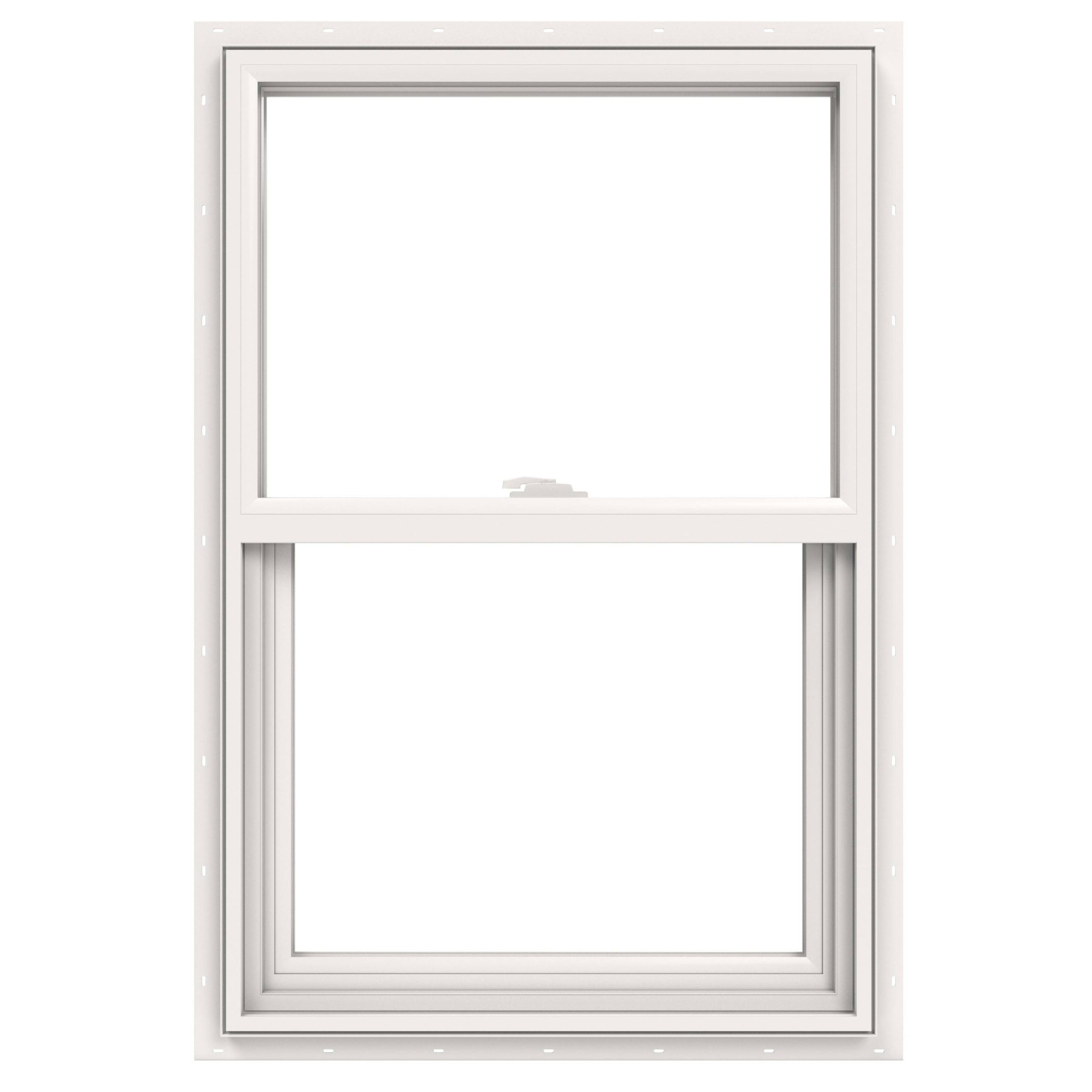 e081250d8f0aa969361aaa1714778f8a24b049ea432ae5e89e758fc1bf1b01d2.jpg JELD-WEN V2500 Vinyl Double Pane Double Strength Single Hung Window (Rough Opening: 24-in x 36-in; Actual: 23.5-in x 35.5-in) in White - Image 1