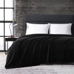 Kenneth Cole Reaction Solid Ultra Soft Plush Fleece Blanket - King - Black