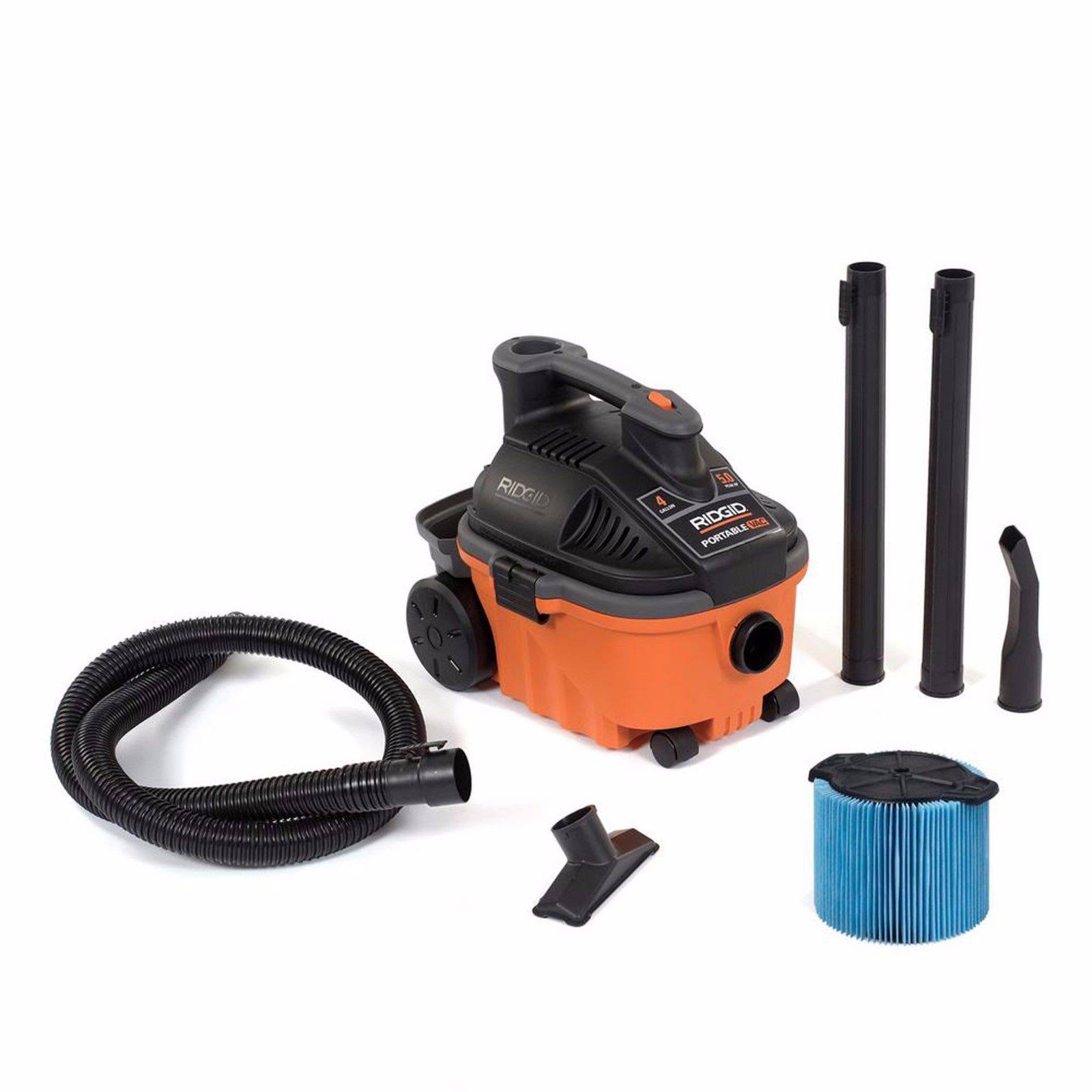 e0ac718837c6b26d04323fa488add562771f77f1450030d656a00b0c31645356.jpg Ridgid WD4070 Wet/Dry Vaccum - 4 gal - Image 1