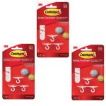 Command 17008-es Ceiling 9 Hooks 12 Foam Strips per White