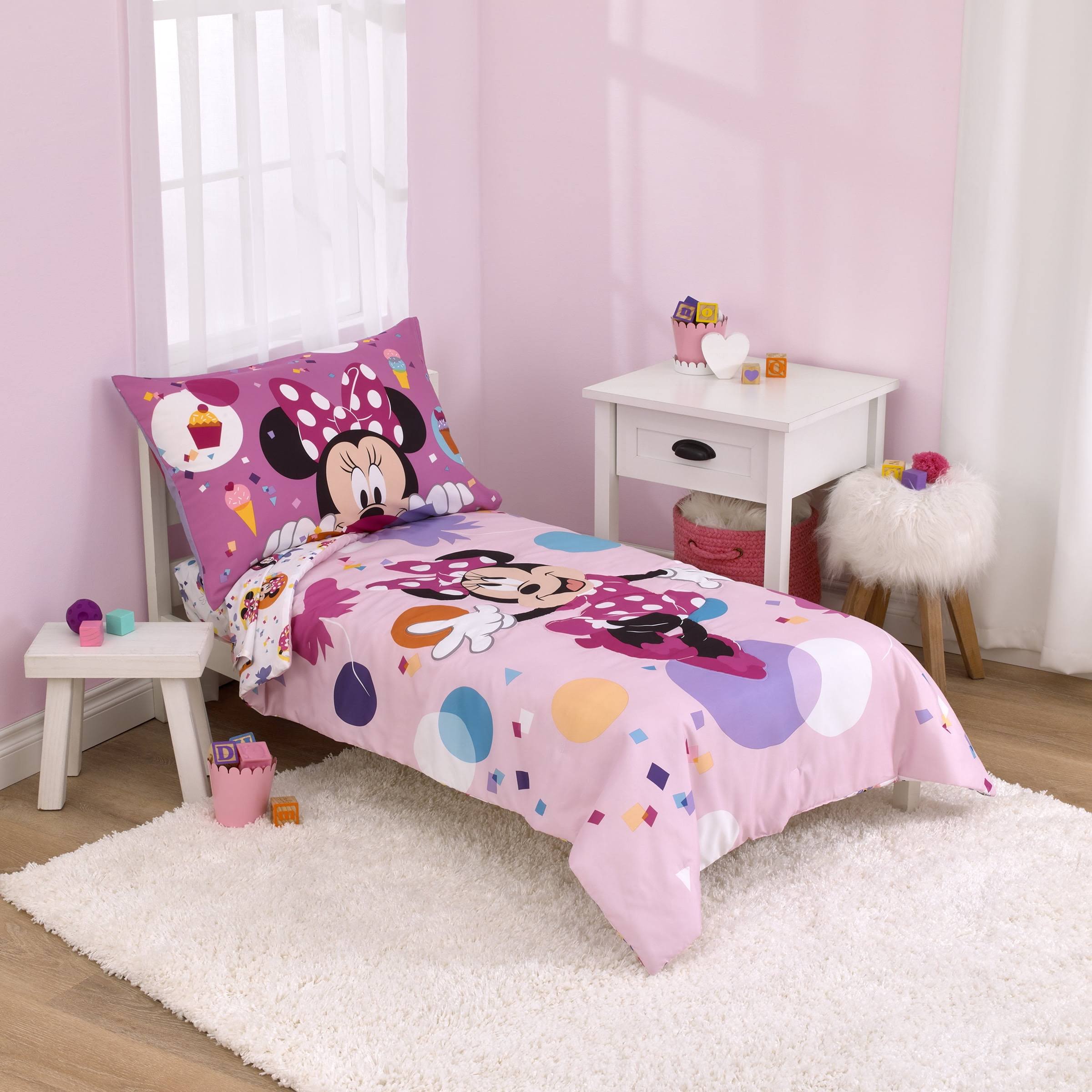 e0eac56810d51a367296341423d20398e4515fa56baf48fdf98d5c418ce1a3a1.jpg Disney Minnie Have Fun 3 Piece Toddler Bed Set, Comforter, Sheet, Pillowcase - Image 1