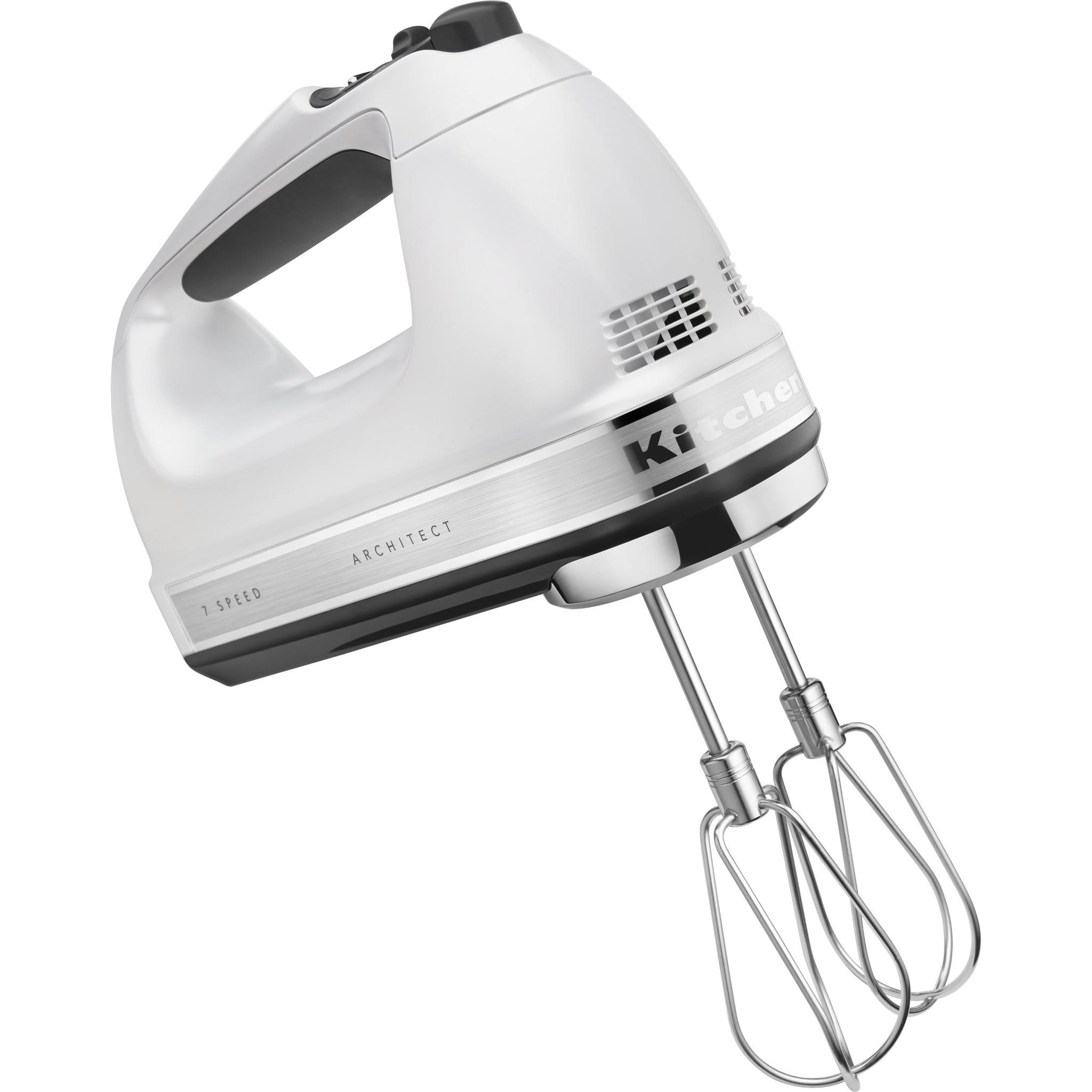 e0eaf95075c5000c8075c7a24ad8dd4ef869991892ad0f518a9095f622518e12.jpg KitchenAid 9-Speed Hand Mixer, White - Image 1
