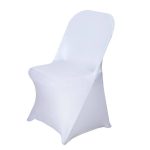 Balsacircle Spandex Stretchable Folding Chair Covers Slipcovers for Party Wedding Reception Decorations, White