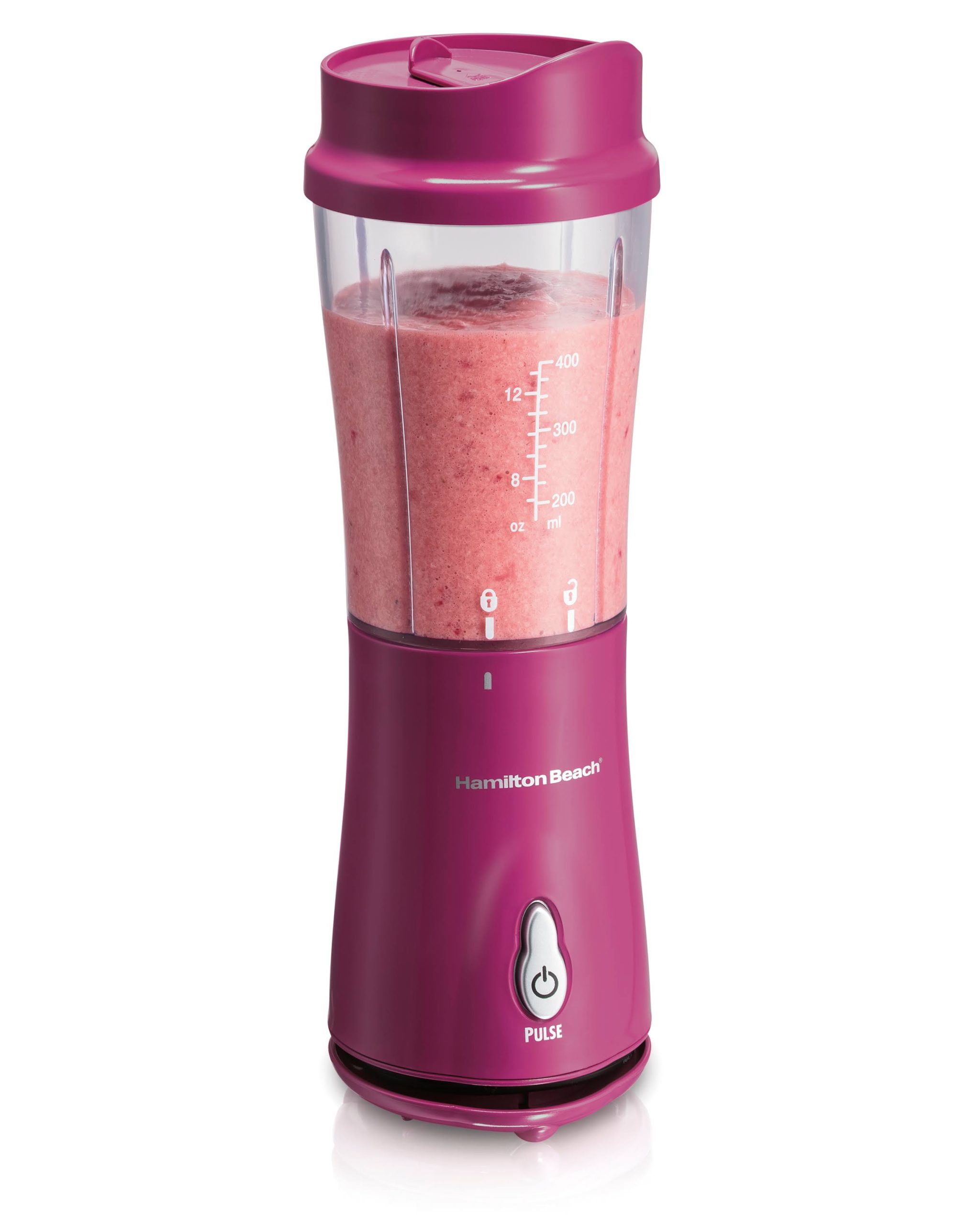 e110d5c16ff294b97ca19c01ddf2f0b8c01eb038973a0137f6a85002d5d223af.jpg Hamilton Beach Single-Serve Blender with Travel Lid, Pink - Image 1