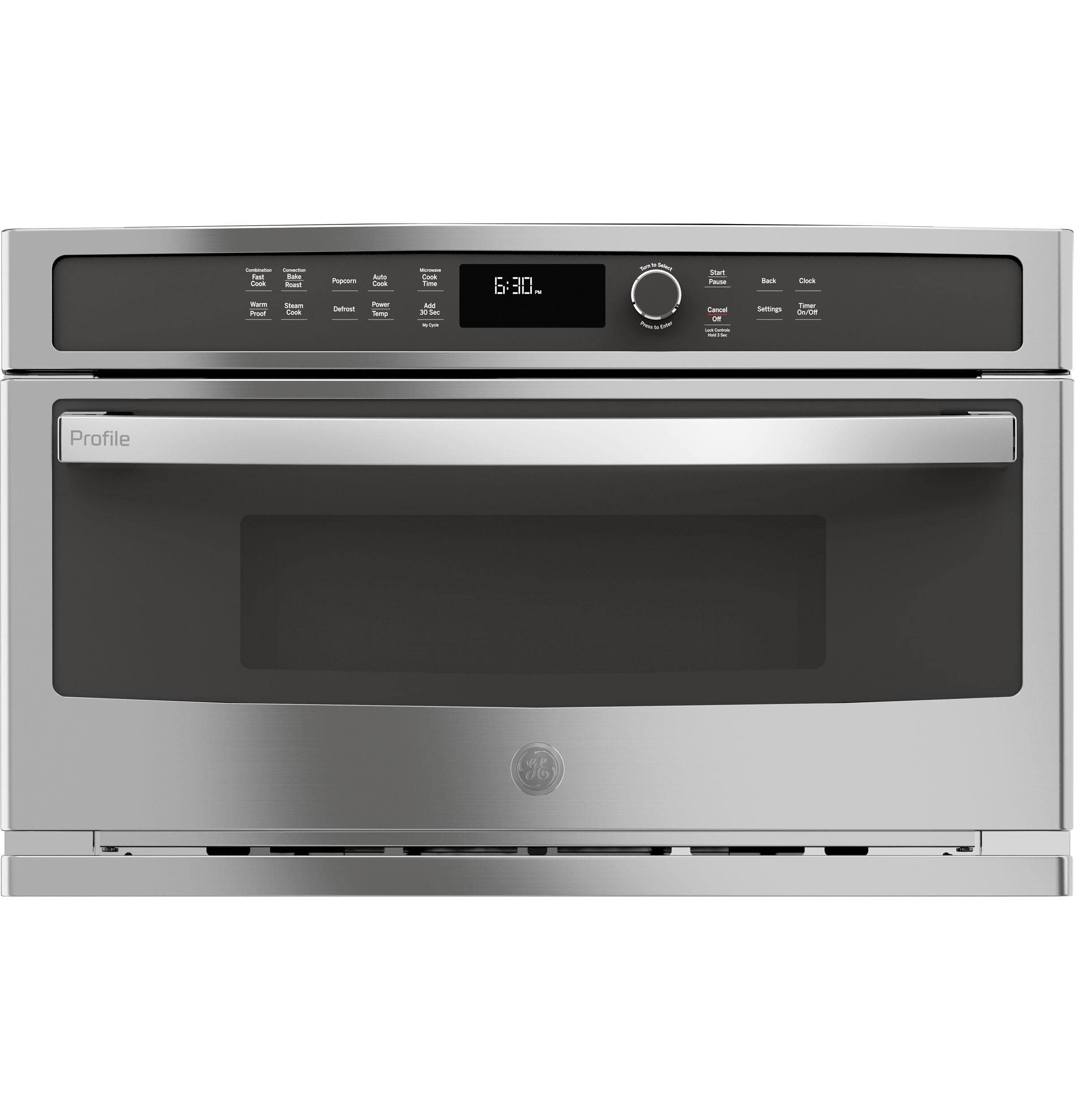 e134b0e16bf3a499fff038f28bf037d70679f7d536a3fefbec6a404bd12e5ac5.jpg GE Profile Built-In Microwave/Convection Oven Stainless Steel PWB7030SLSS - Image 1
