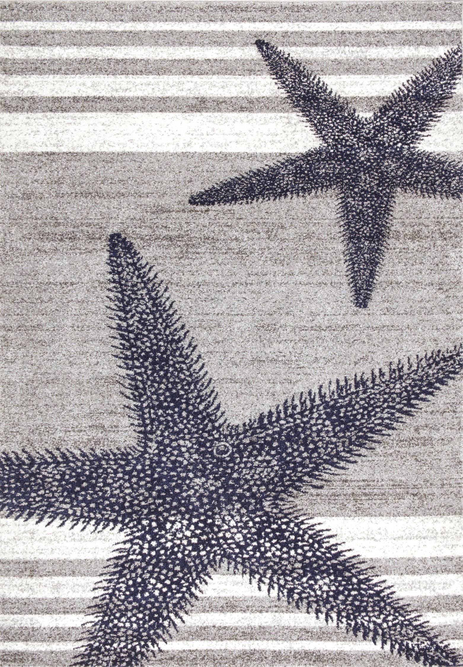 e138634440338c03c48de8640f59d5b3d44b4033c2a64e245bd2eca7e2404df3.jpg nuLOOM Thomas Paul Starfish Area Rug 4 Feet x 6 Feet Grey - Image 1