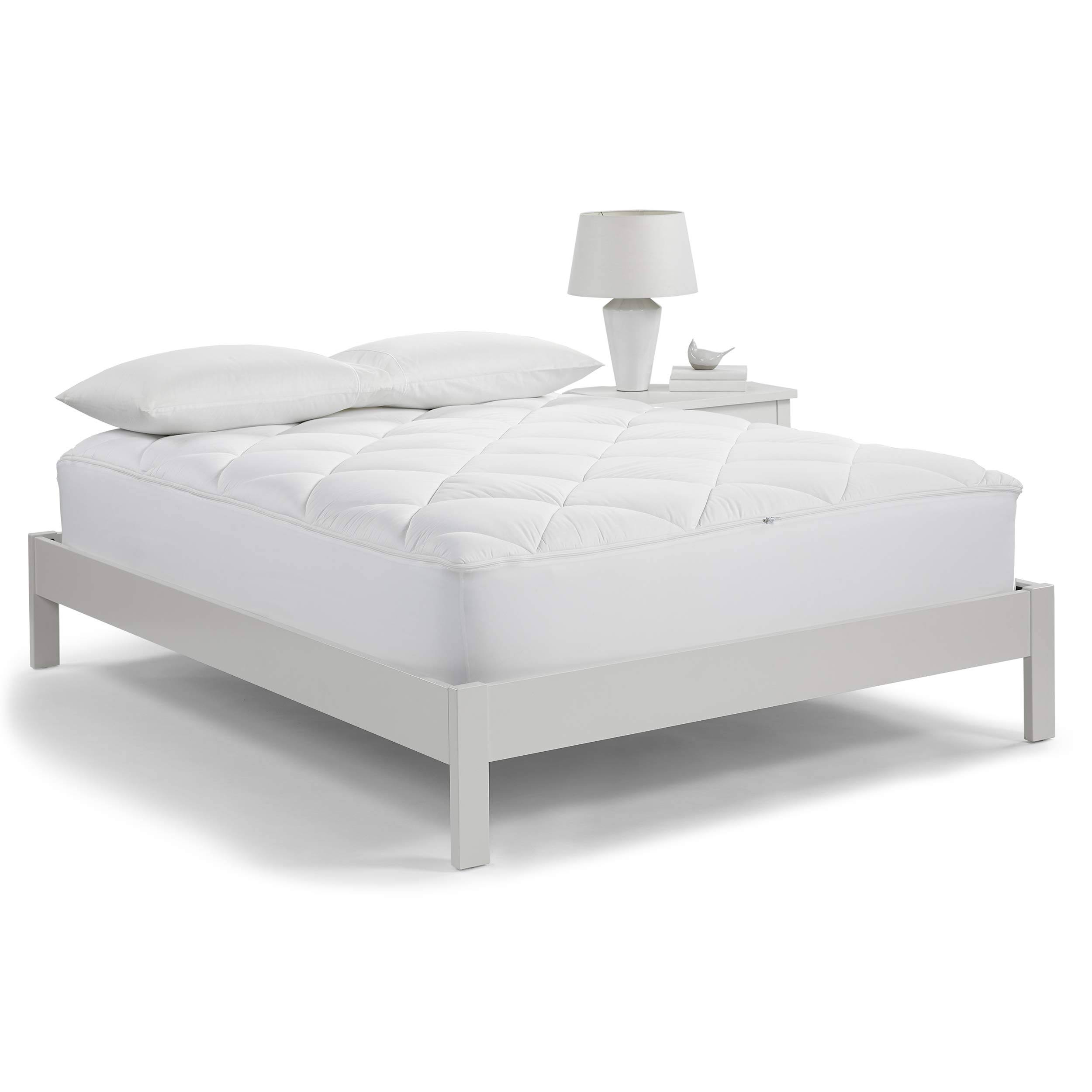 e14a2711ff8da585fa91185002e60226998292a4c896a001f7129dd884ae9bd9.jpg Serta Luxury Soft Comfort Mattress Pad - White (Twin) - Image 1