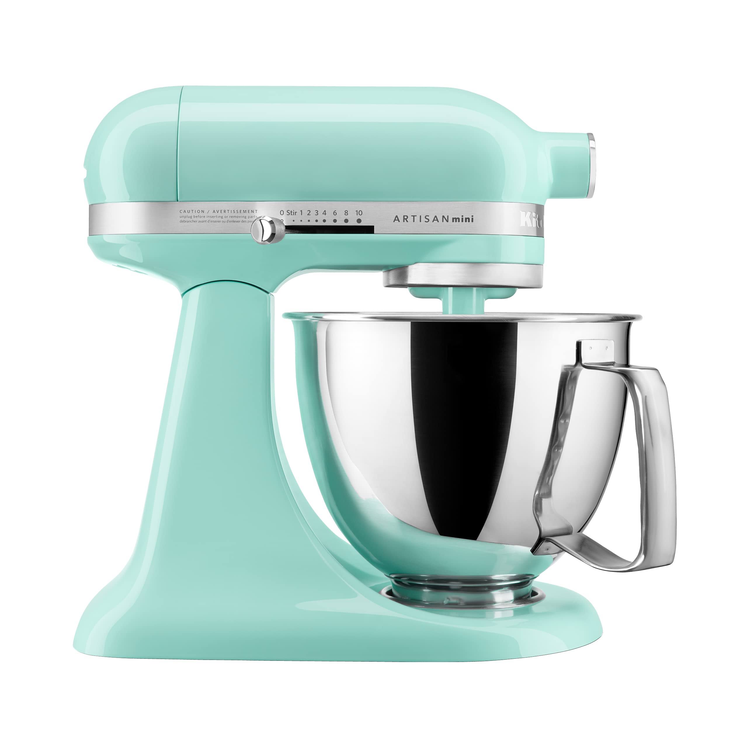 e14cf93eb1c9996a9f363ea586428e8de16d9e93a043d8efa5b849eca04730ce.jpg Kitchenaid 3.5-Quart Artisan Mini Plus Tilt-Head Stand Mixer | Ice Blue - Image 1