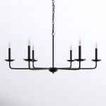 Baltray 6 - Light Candle Style Classic/Traditional Chandelier Joss & Main Finish: Black, Size: 18.5" H x 42" W x 42" D