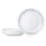 Corelle Vitrelle 8-Piece Dinner Plates Set Triple Layer Glass and Chip Resistant Lightweight Round Country Cottage