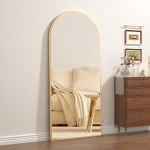 RACHMADES 65"x24" Arch Mirror Full Length Full Body Mirror Arched Floor Mirror with Stand Tall Mirror Long Gold Mirror FULL Length