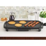 20" Grill Griddle Electric Non Stick Flat Top Indoor Countertop Portable Large