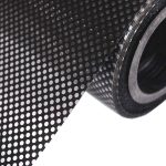 Moyishi One-Way Perforated Black Vinyl Privacy Window Film Electrostatic Adhesive Glass Wrap Roll (17" x 78")