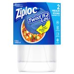 Ziploc Twist'n Loc Round Container, Medium - 2 count