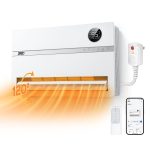 Dreo Wall Heater for Bathroom, Smart Space Heaters with Alci Plug, 1500W, 120�� Vertical Oscillation, Adjustable Thermostat, 24H Timer, Easy