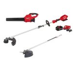 Milwaukee M18 Fuel 18V Lithium-Ion Brushless Cordless Electric String Trimmer/Blower Combo Kit w/Brush Cutter (3-Tool)