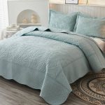 MarCielo 100% Cotton Oversized Bedspread Quilt Set - Queen - Green
